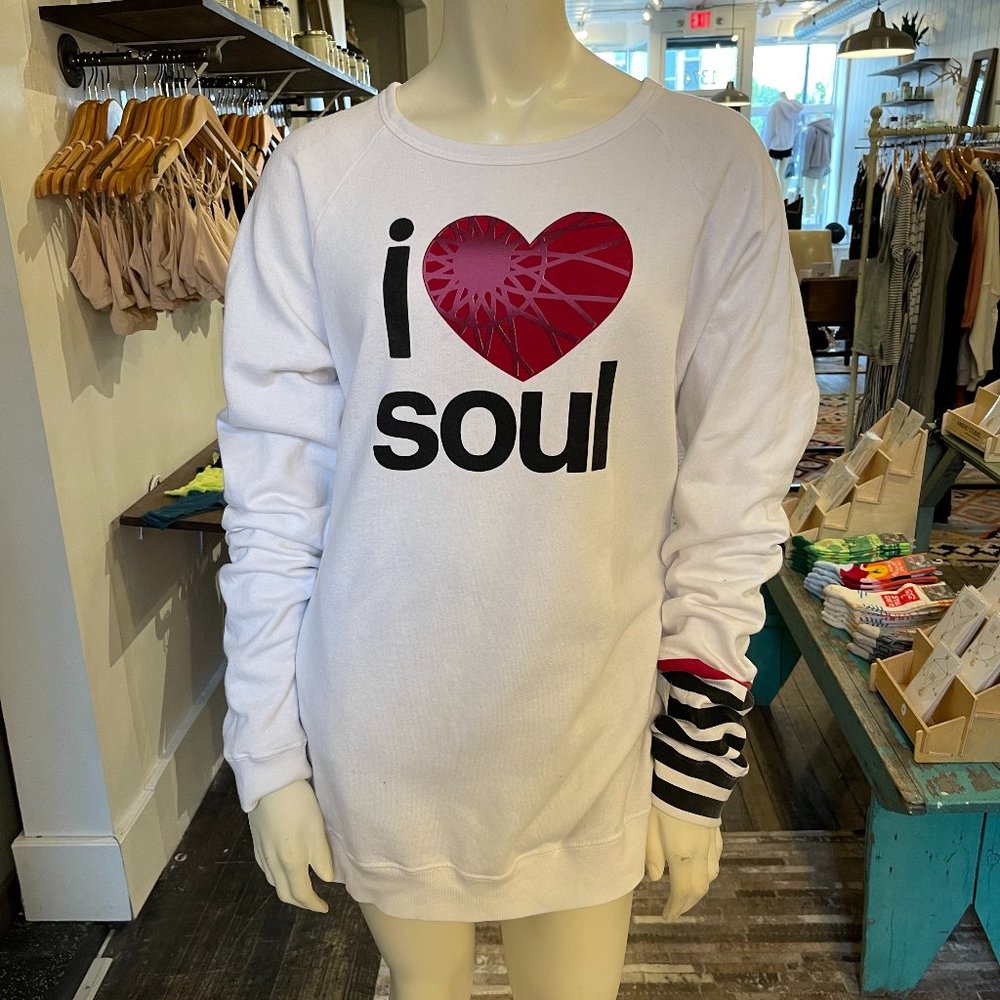 i <3 Soul- soulcycle crewneck heart sweatshirt